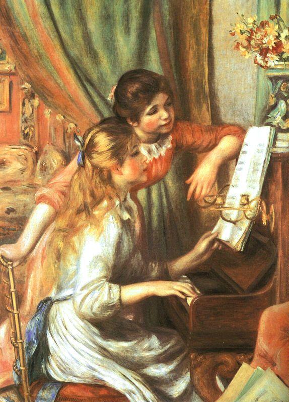 Pierre Renoir Two Girls at the Piano Spain oil painting art
